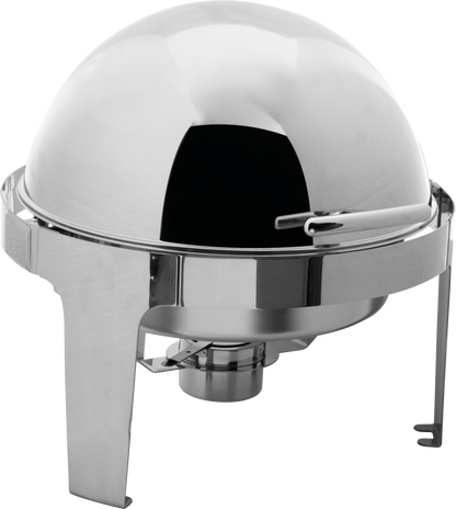 cent Chafing Dish rund, 6 Liter – Buffetgerät aus Edelstahl mit Rolltopdeckel
