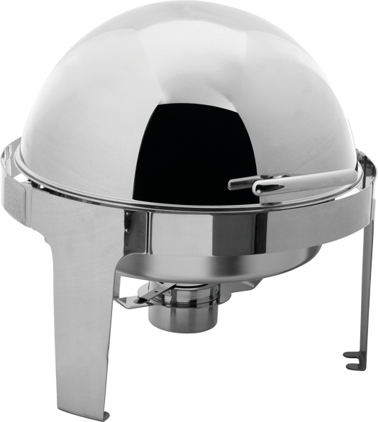 cent Chafing Dish rund, 6 Liter – Buffetgerät aus Edelstahl mit Rolltopdeckel