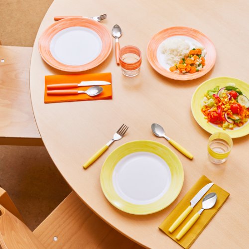 Amefa PIXEL Kuchengabel in Edelstahl mit Kunststoffgriff für Bistros.