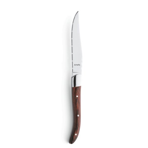 Amefa ROYAL STEAK Steakmesser mit Wellenschliff und Holzgriff für den Gastronomie-Einsatz.