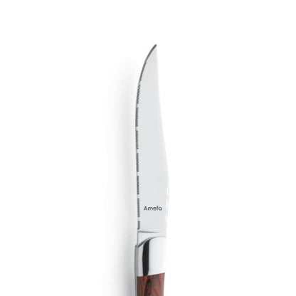 Amefa ROYAL STEAK Steakmesser mit Wellenschliff und Holzgriff für den Gastronomie-Einsatz.