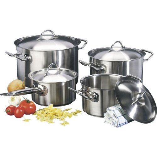 Cookmax Topfset 8tlg. ECO - Hochwertiges Edelstahl Kochgeschirr für Gastronomie