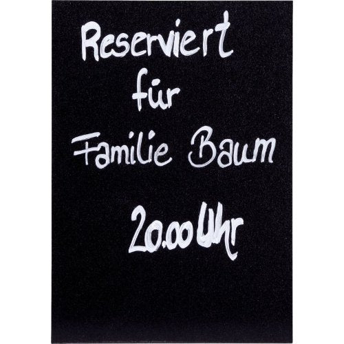 G. Vermes Tischtafel Kunststoff schwarz A5, ideal für die Gastronomie zur Menüpräsentation