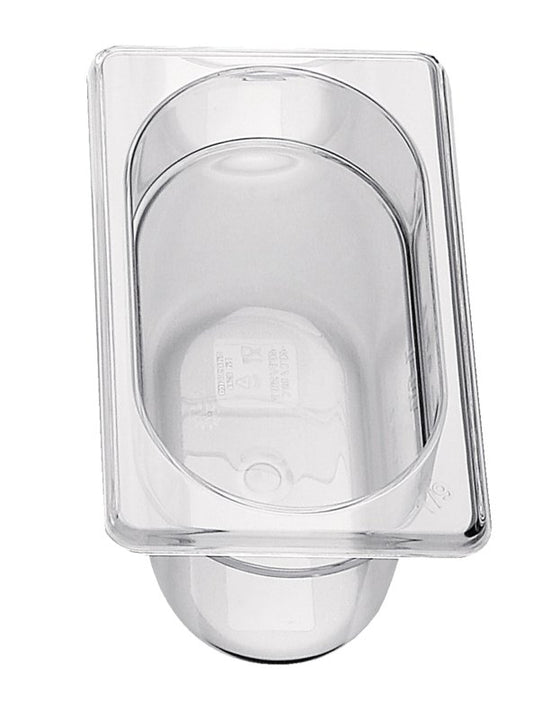 cent GN Behälter 1/9 aus Polycarbonat, stapelbar und bruchsicher für die Gastronomie