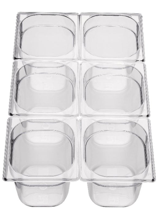cent GN Behälter 1/6 Polycarbonat, 1,5L, für professionelle Gastronomie