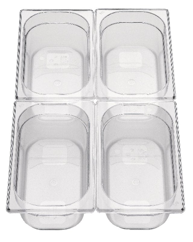 cent GN Behälter 1/4 aus Polycarbonat für die Aufbewahrung von Lebensmitteln