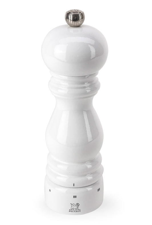 PEUGEOT PARIS Salzmühle 18 cm aus weiß lackiertem Holz für stilvolle Tischgestaltung