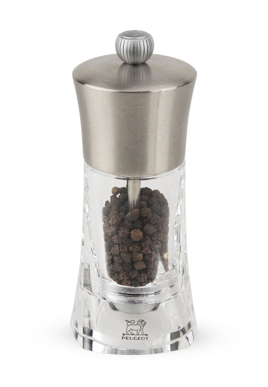OUESSANT Pfeffermühle aus Acryl und Edelstahl für Tischgenuss