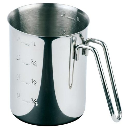 APS Messbecher aus Edelstahl mit Maßskalierung für präzises Abmessen