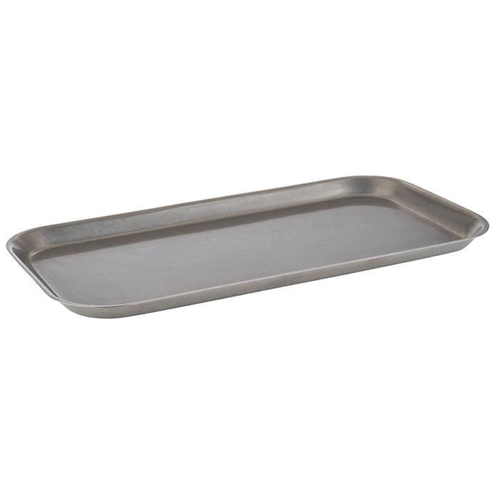 APS Tablett -VINTAGE- aus Edelstahl, 34 x 18 cm, für Gastronomie