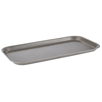 APS Tablett -VINTAGE- aus Edelstahl, 34 x 18 cm, für Gastronomie