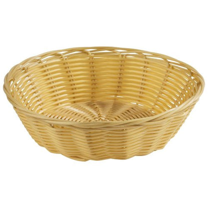 Runder Korb BASIC aus Polypropylen, geeignet für Gastronomie, hellbeige