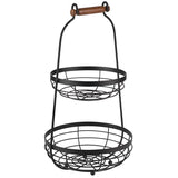 APS 2-stufige Etagère , Ø 26 cm, H: 48 cm , Metall, schwarz