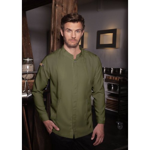 Karlowsky Herren-Kochjacke Green-Generation in moosgrün für Gastronomie