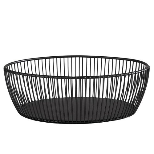 APS Korb -SVART-, 24 x 19 cm, Metall, schwarz für die Präsentation von Lebensmitteln