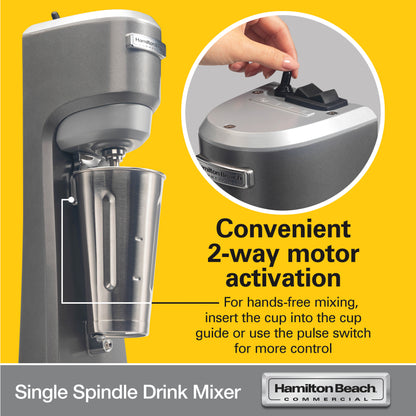 Hamilton Beach Commercial® Single Spindle Getränkemixer HMD200R für die Zubereitung von Shakes und Cocktails