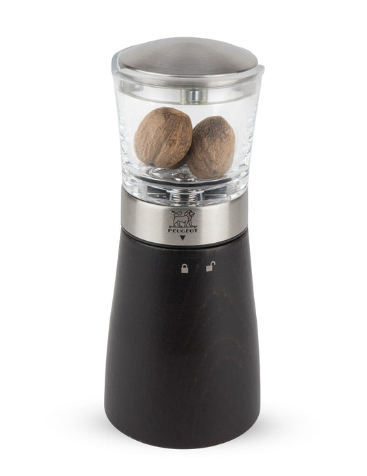 PEUGEOT Muskatmühle Madras aus Edelstahl und Holz für frisches Muskat-Aroma