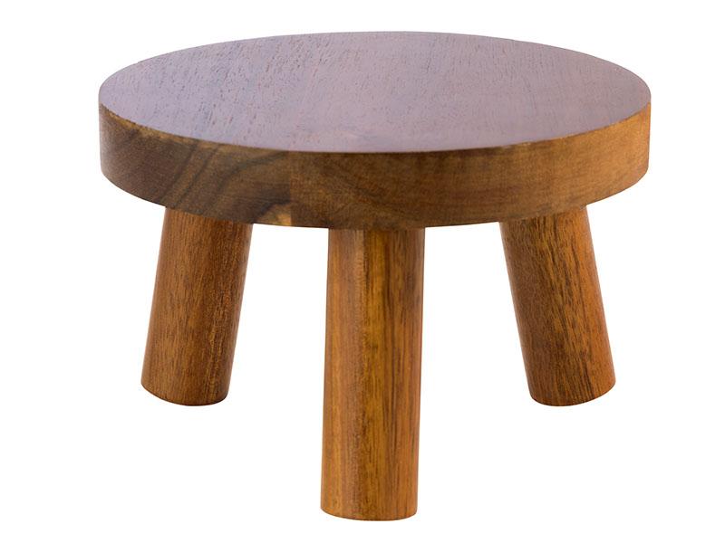 APS Buffetständer aus Akazienholz, Ø 15 cm, H: 10 cm, für stilvolle Speisenpräsentation