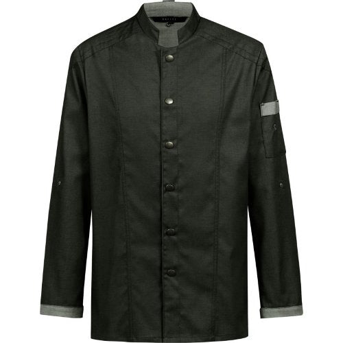 Greiff Kochjacke Herren im Bikerstyle, grün, für Gastronomie
