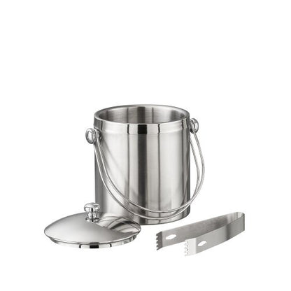 Eiseimer-Set aus Edelstahl mit Eiszange für die Gastronomie