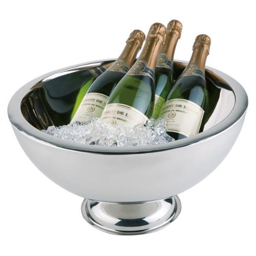 APS Champagnerkühler aus Edelstahl, geeignet für Gastronomie und Events, hält Flaschen kühl.