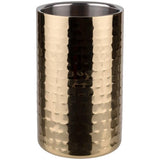 APS Flaschenkühler -GOLD- , außen Ø 12 cm, H: 20 cm , Edelstahl