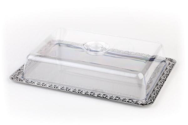 APS Tablett mit Haube, Edelstahl, ideal für Gastronomie und Catering