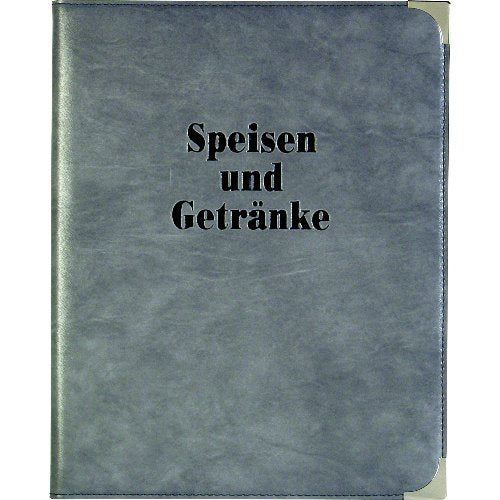 cent Speisekartenbuch aus Kunstleder mit Metallecken für Gastronomie