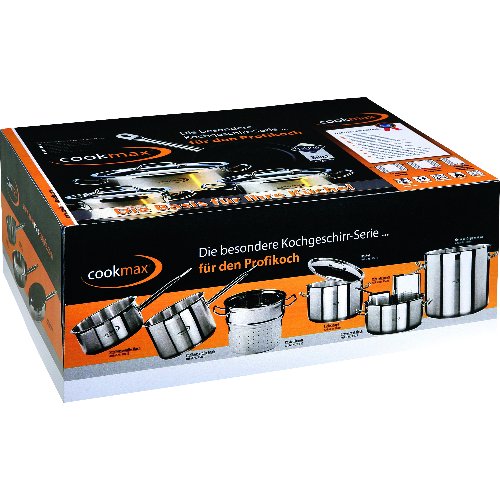 Cookmax Topfset 7-teilig aus Edelstahl für professionelle Küchen