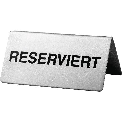 cent Reserviert Aufsteller aus Edelstahl für Gastronomiebetriebe