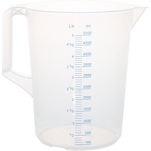 cent Messbecher PP 5,0l - transparent mit geprägter Skala