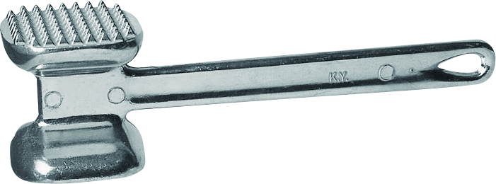 cent Fleischklopfer aus Aluminium mit glatter und gezahnter Schlagfläche für die Fleischzubereitung
