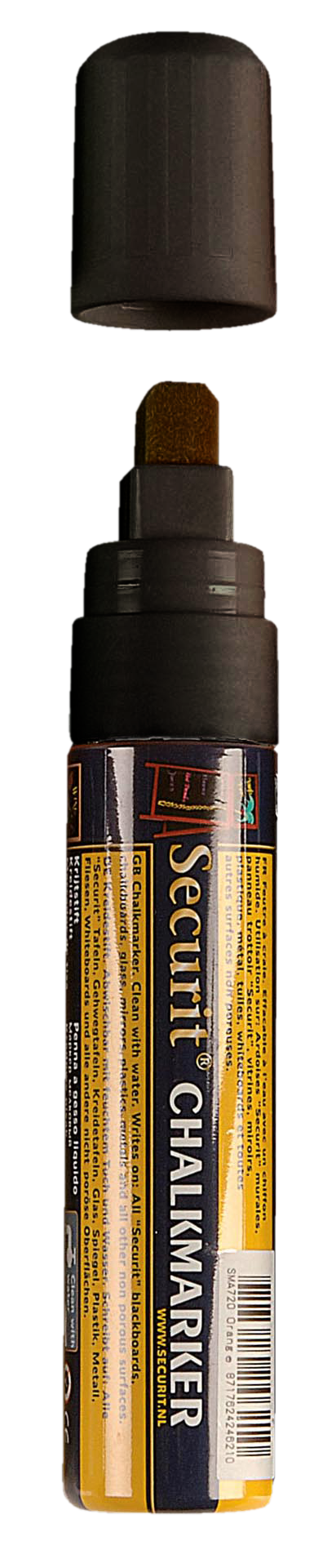 G. Vermes Kreidemarker 7-15 mm schwarz für glatte Oberflächen