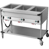 RM Gastro Fahrbares Wasserbad 3 Becken 1250x700x900mm 2,1KW
