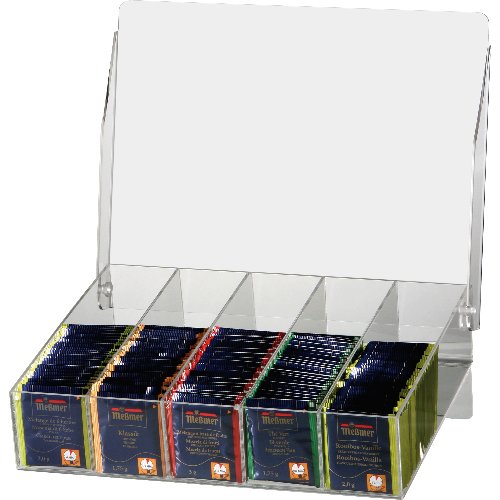 cent Teebox aus Acryl mit Klappdeckel für Teebeutelorganisation