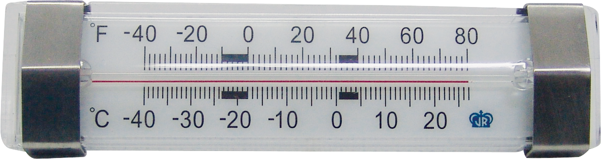 cent Tiefkühl-/Kühlschrankthermometer mit Edelstahlgehäuse und Temperaturmessbereich