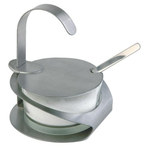 APS Parmesan-Menage -PRO- aus Edelstahl und Glas für das Servieren von Parmesan