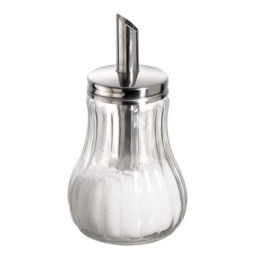 APS Zuckerdosierer aus Glas mit Edelstahlverschluss für die Gastronomie