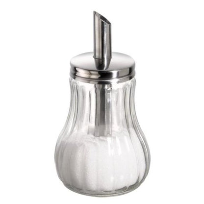 APS Zuckerdosierer aus Glas mit Edelstahlverschluss für die Gastronomie