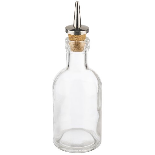 APS Essig- und Ölflasche aus Glas mit Edelstahl- und Korkausgießer