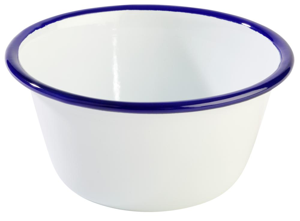 APS Schale -ENAMELWARE- aus emailliertem Stahlblech, Ø 13 cm, geeignet für Gastronomie