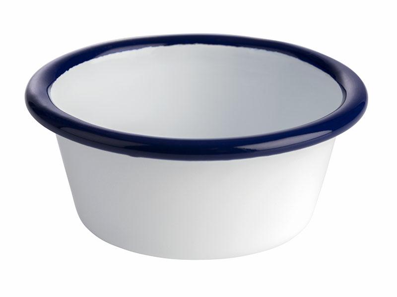 APS Schale -ENAMELWARE- aus emailliertem Stahlblech, Ø 8 cm, für Snacks und Beilagen