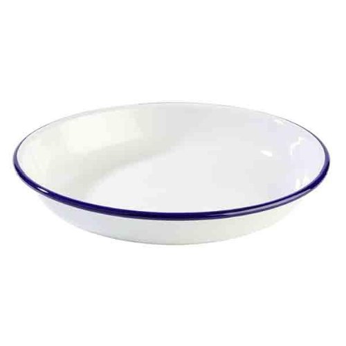 APS Teller, tief aus emailliertem Stahlblech, Ø 24 cm, ideal für Gastronomie