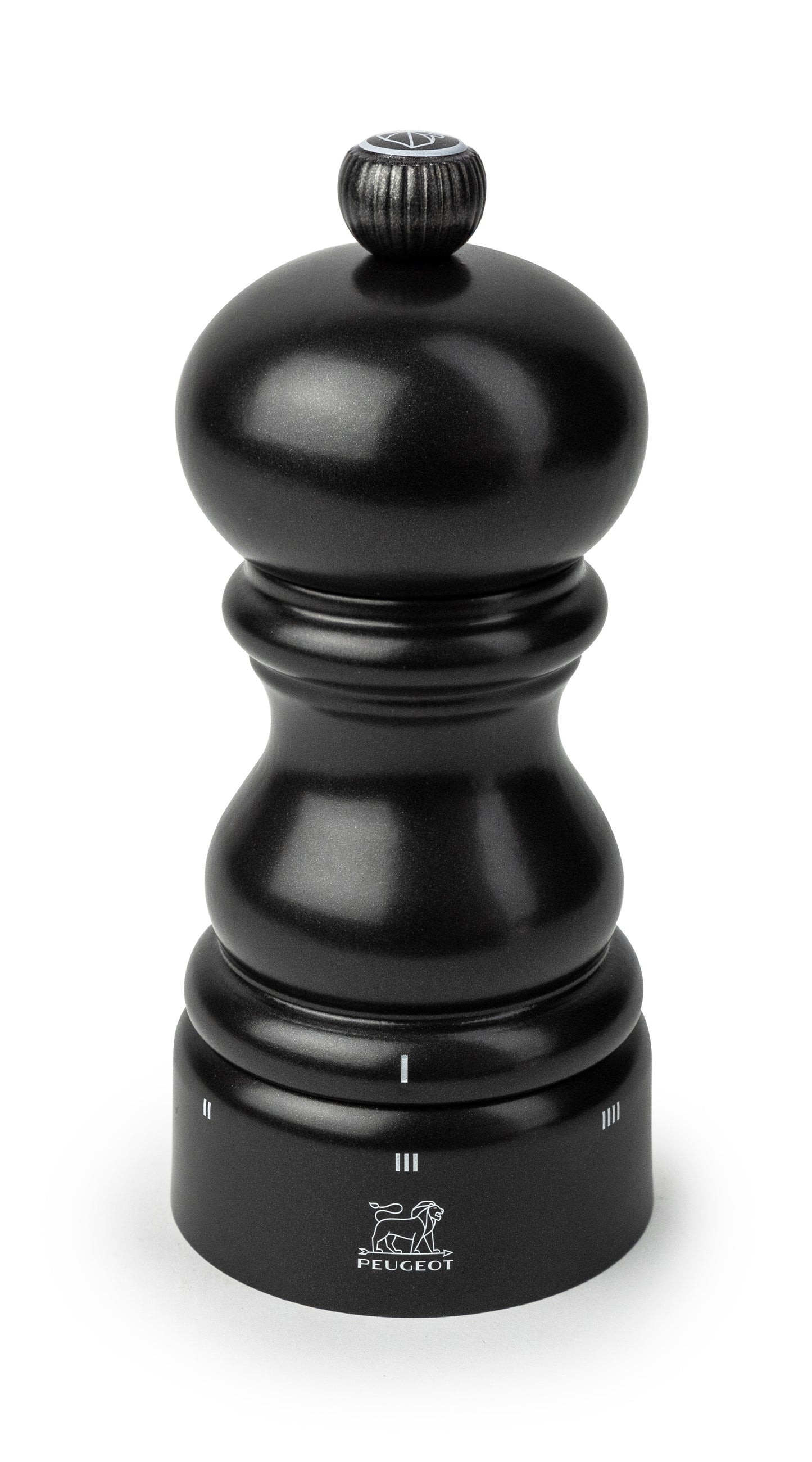 PEUGEOT PARIS Salzmühle u'Select Z satinschwarz 12 cm für die Tischausstattung