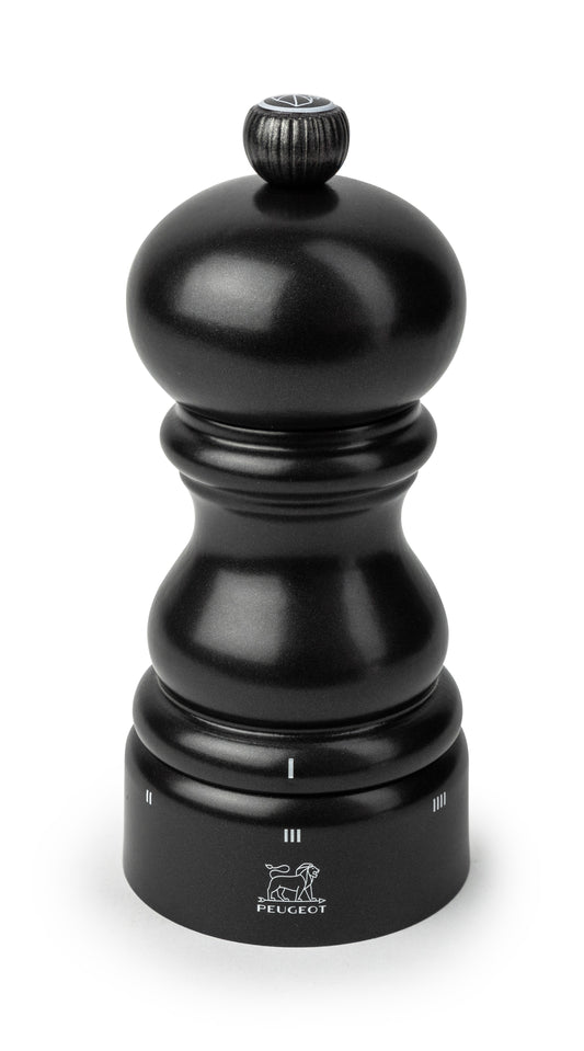 PEUGEOT PARIS Salzmühle u'Select Z satinschwarz 12 cm für die Tischausstattung