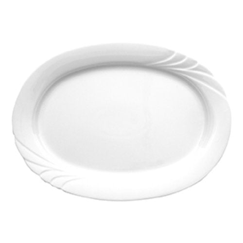 Eschenbach Platte oval 36 cm Weiss AMBIENTE - Servierplatte für Fleisch und Fisch