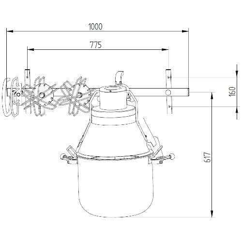 FEUMA Wandleiste HU WL 9.9 HU aus Edelstahl für professionelle Küchen