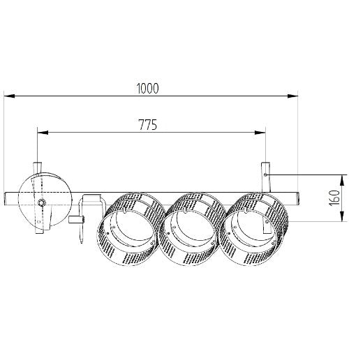 FEUMA Wandleiste HU WL 10.10 HU aus Edelstahl, ideal für die Aufbewahrung von Zubehör in Großküchen.