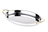 APS Servier- / Beilagenschale , 31 x 21,5 cm, H: 3 cm , Edelstahl poliert