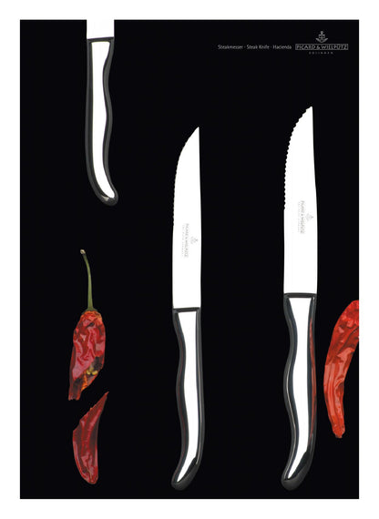 Picard & Wielpütz HACIENDA Steakmesser 6111 - hochwertiges Steakmesser für Gastronomie und BBQ.